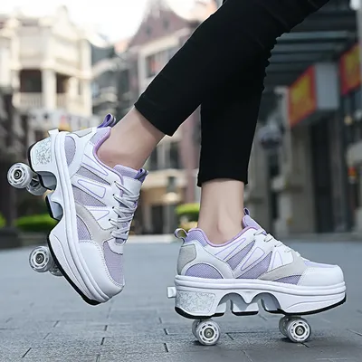 Roller Skate Shoes For Women Girls With 4 Wheels Children Sneakers spring  autumn 2022 Sports Female Casual Kids Games Boots - AliExpress