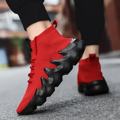 Мужские кроссовки-носки, черные или Красные кроссовки для тренировок,  Повседневная модная спортивная обувь, лето 2022 | AliExpress