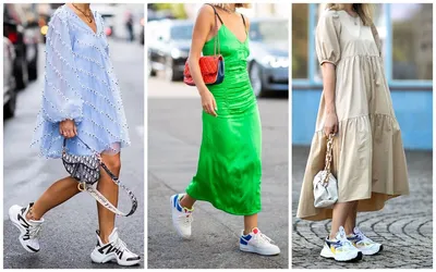 Как носить платье с кроссовками сегодня: 5 проверенных правил, чтобы не  оконфузиться | Блог на шпильках | Дзен