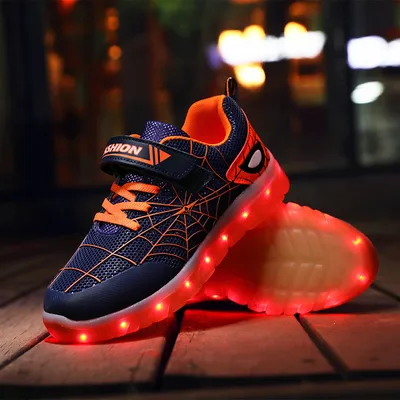 Блестящие светящиеся кроссовки для мальчика N-101-6 в интернет-магазине  Ekakids
