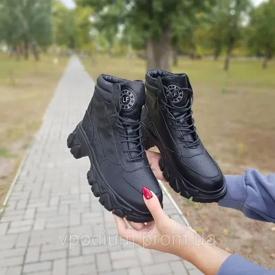 Кроссовки женские кожаные демисезонные, высокие кроссовки, черные кроссовки  на осень. Бренд Lonza. (ID#1480836011), цена: 965 ₴, купить на Prom.ua