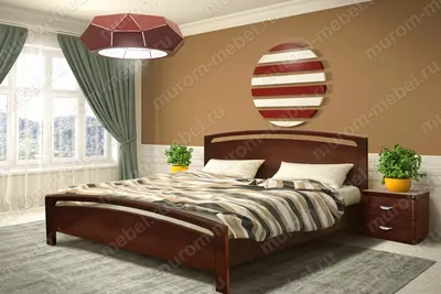 Кровать Бали из массива дерева купить от производителя Муром-Мебель