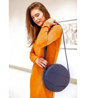 Модные трендовые маленькие круглые сумки, женские сумки из коровьей кожи с  верхним слоем, роскошные дизайнерские сумки через плечо | AliExpress
