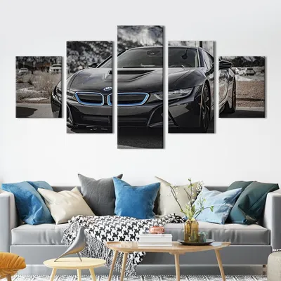 ᐉ Модульная картина из 5 частей на холсте Крутое авто BMW i8 112x54 см  (115-52)