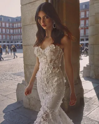 Carrie | Lace Strapless Trumpet Corset Wedding Gown - Encanto - Bridal  Dresses - Galia Lahav