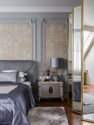Серо-белые спальни с любой отделкой стен – 135 лучших фото дизайна  интерьера спальни | Houzz Россия