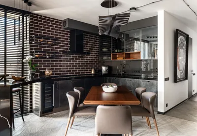 Красивые кухни в стиле лофт с полуостровом – 135 лучших фото дизайна  интерьера кухни | Houzz Россия