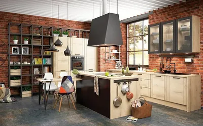 Кухня Лофт — купить кухонный гарнитур на заказ в Москве от компании «LORENA  кухни»
