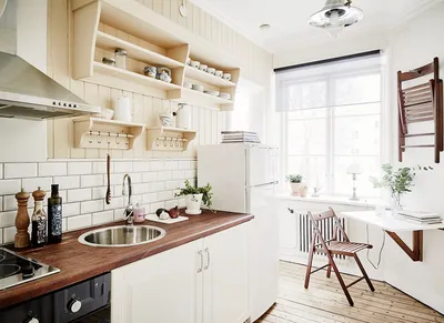 Дизайн кухни в скандинавском стиле, оформление, фото – Rehouz