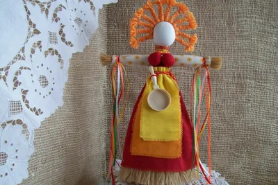 Традиционная русская народная тряпичная кукла - оберег \"Домашняя Масленица\"