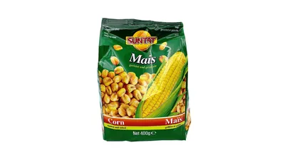 Skrudinti kukurūzai su druska Suntat, 400 g цена | pigu.lt