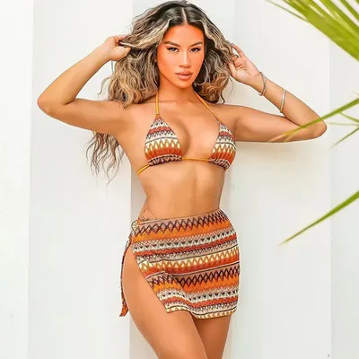 Chinese Factory's New Swimsuit Women's Three-Piece Lace-up Dress Sexy Print  Bikini Swimwear - China Swimwear and Bikini Swimwear price |  Made-in-China.com