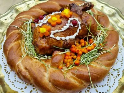 Курица галантин фаршированная блинами - пошаговый кулинарный рецепт с фото
