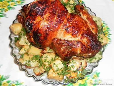 Курица-гриль на вертеле в духовке пошаговый рецепт