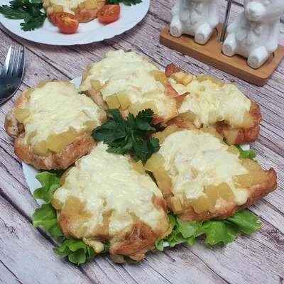 Малое куриное филе с ананасами и сыром в духовке - пошаговый рецепт с фото  на Готовим дома