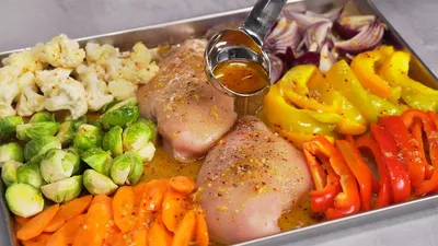 Курица с овощами в рукаве в духовке рецепт с фото пошагово - 1000.menu