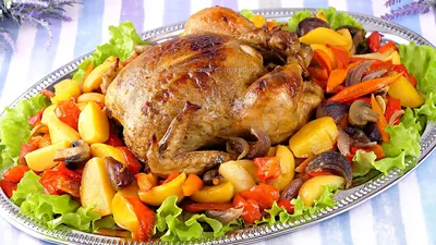 Праздничная курица в духовке с овощами! Идеальный рецепт, который всегда  выручает! - YouTube