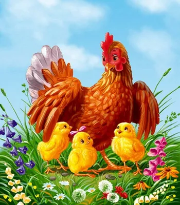 Курица с цыплятами стоковое фото. изображение насчитывающей трава - 29389814