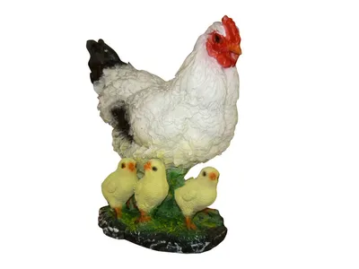 Фигурка садовая: \"Курица с цыплятами с зерном\" 40см, На газон - купить по  низкой цене с доставкой в интернет-магазине OZON (948675758)