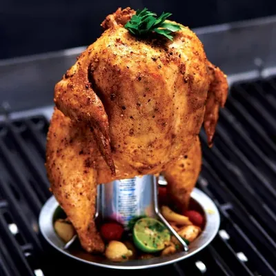 Курица, запеченная на банке - пошаговый рецепт с фото на Готовим дома