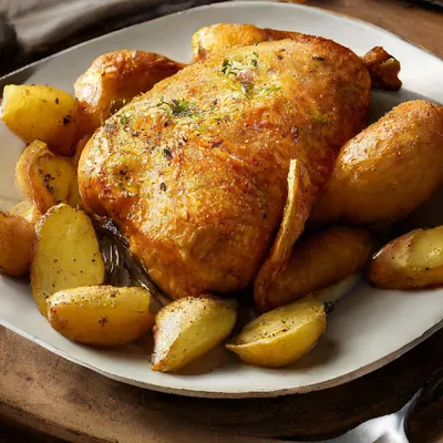 Курица с картошкой и чесноком в духовке на Новый год рецепт с фото пошагово  - 1000.menu