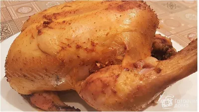 Курица в духовке целиком в рукаве с корочкой рецепт с фото пошагово -  1000.menu