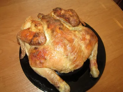 Курица в духовке целиком на банке рецепт с фото пошагово - 1000.menu