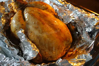 Курица в духовке с корочкой целиком фольге рецепт фото пошагово и видео -  1000.menu