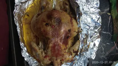 Курица в фольге в духовке — пошаговый рецепт с фото и описанием процесса  приготовления блюда