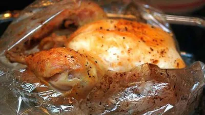 Фотоотзыв #4529 по рецепту: Курица, запеченная в рукаве в духовке — Сочная  курочка запеченная в рукаве