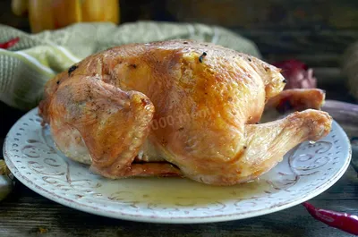 Курица в духовке целиком в рукаве с корочкой рецепт с фото пошагово -  1000.menu