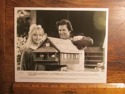 Винтажный глянцевый кадр из рекламного фильма «За бортом» Голди Хоун, Курт Рассел | eBay