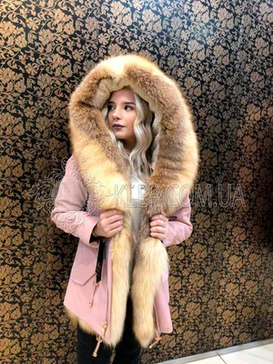 Красная куртка парка с мехом Украинской лисы - FURSTORE.SHOP - интернет  магазин меховой одежды, купить шубу в Украине