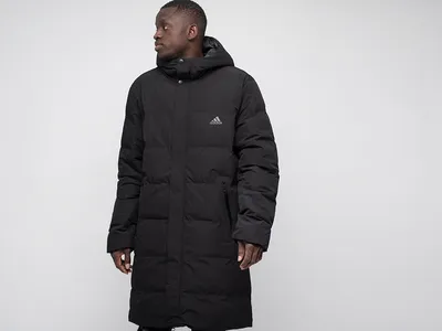 Удлиненная зимняя куртка Adidas цвет черный купить по цене 7500 рублей в  интернет магазине ЛигаФутбола.ру. Купить зимнюю курту Адидас с бесплатной  доставкой по России