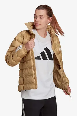 Куртка adidas Itavic 3-Stripes Midweight женская цвет бежевый зимняя  oversize GQ2344-cream на PRM
