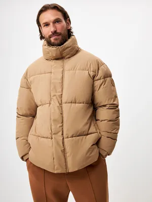 Стеганая куртка оверсайз цвет: темно-бежевый/песочный, артикул: 3809111101  – купить в интернет-магазине sela