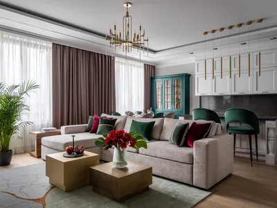 Благородный серый и яркие акценты: квартира в Москве | SALON-interior | Дзен