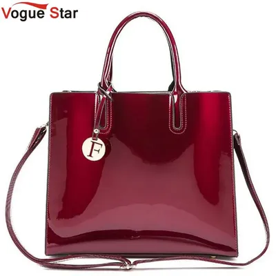 Роскошная дизайнерская красная лакированная кожаная сумка-тоут, женские  сумки от известного бренда, женские лакированные сумки, сумки для женщин,  сумка на плечо | AliExpress
