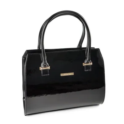 ✓ Женская каркасная лаковая сумка черная М50-лак/Z: купить 👜 «ГАРНА СУМКА»