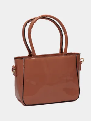 Лаковая сумка на молнии, c плечевым ремнем и кошельком купить по низким  ценам в интернет-магазине Uzum (601258)