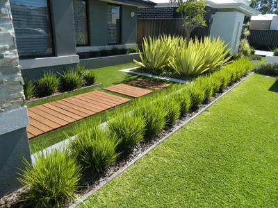 Лучший Ландшафтный дизайн вашего участка своими руками - (130+ Фото идей) |  Modern garden landscaping, Front garden design, Front landscaping