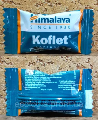 Купить Кофлет Леденцы от кашля 1 шт Koflet Himalaya Антисепт Антимикр  Ангина Ларингит Фарингит Согревает Отхаркивающ, цена 7 грн — Prom.ua  (ID#1571504760)