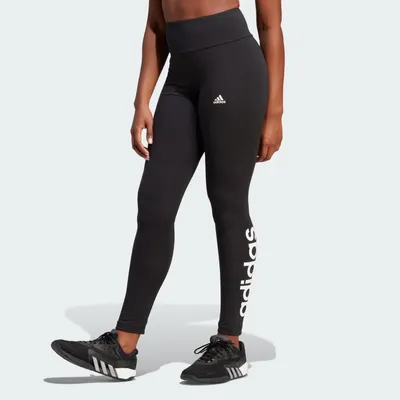 adidas ESSENTIALS HIGH-WAISTED LOGO LEGGINGS - Black | adidas Finland