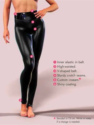 Black Leather Latex Leggings | BDMS Seductive Clothing – bootysculpted