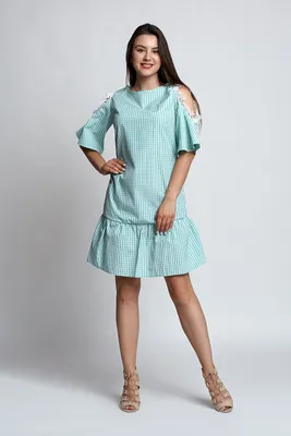 Голубое легкое летнее платье длины миди — Arturela, акция действует до 29  октября 2025 года | LeBoutique — Коллекция брендовых вещей от Arturela —  6570288