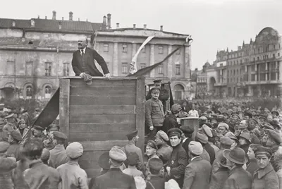 Колоризация старой фотографии выступления Ленина! | Пикабу
