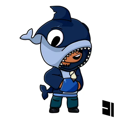 Shark Leon Brawl Stars 3d Printed T-Shirts | Brawl Stars Store