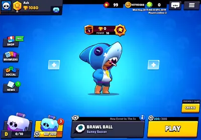 Brawl Stars Костюм Леона \"Акула\"