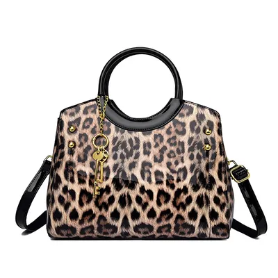 Новые Модные леопардовые женские сумки, европейские дизайнерские женские  сумки из лакированной кожи, женские брендовые роскошные сумки через плечо  для девушек | AliExpress