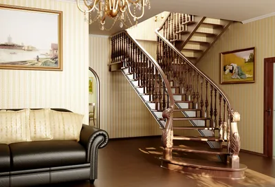 Разновидности деревянных лестниц в доме: стили и типы конструкций -  ФлексиХИТ